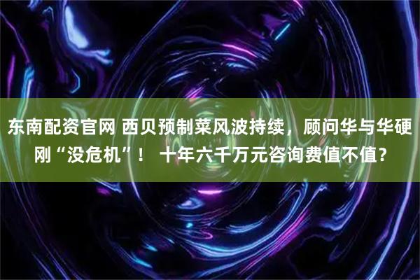 东南配资官网 西贝预制菜风波持续，顾问华与华硬刚“没危机”！ 十年六千万元咨询费值不值？